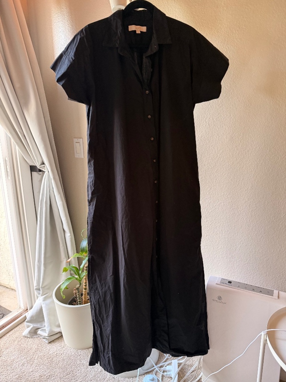 LOFT Black Shirtdress - Size 8